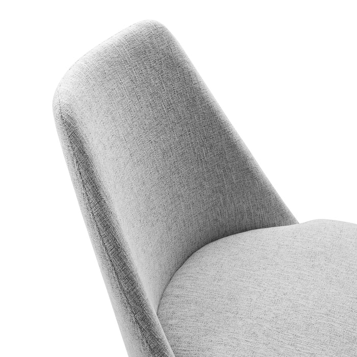 Lippa Swivel Dining Upholstered Side Chair White Light Gray