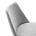 Lippa Swivel Dining Upholstered Side Chair White Light Gray