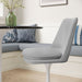 Lippa Swivel Dining Upholstered Side Chair White Light Gray