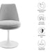 Lippa Swivel Dining Upholstered Side Chair White Light Gray