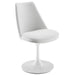 Lippa Swivel Dining Vegan Leather Side Chair White White