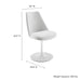 Lippa Swivel Dining Vegan Leather Side Chair White White