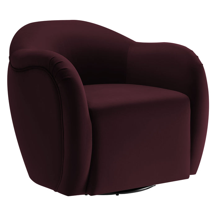 Compose Performance Velvet Swivel Armchair