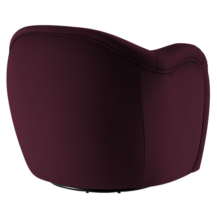 Compose Performance Velvet Swivel Armchair