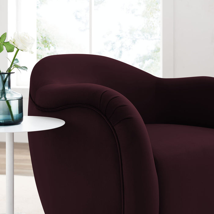 Compose Performance Velvet Swivel Armchair