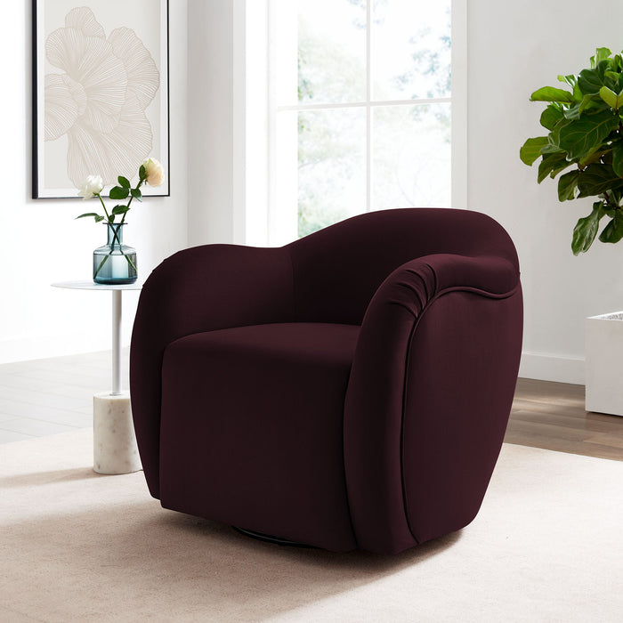 Compose Performance Velvet Swivel Armchair
