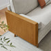 Kellan Heathered Fabric Upholstered Sofa Walnut Heathered Weave Ivory