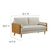 Kellan Heathered Fabric Upholstered Sofa Walnut Heathered Weave Ivory