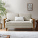 Kellan Upholstered Loveseat with Wood Grain Armrests - alternate view