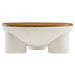 Modway Tridome Round Boucle Upholstered Storage Coffee Table - Dimensions