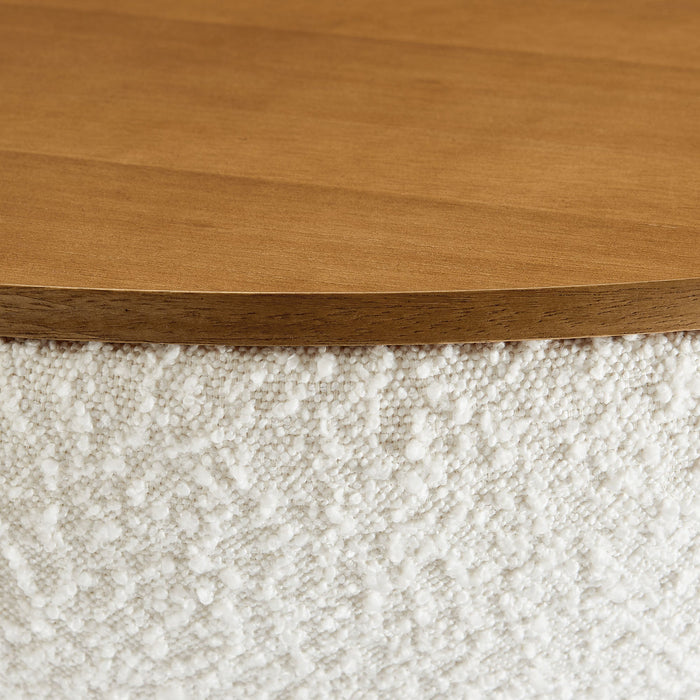 Modway Tridome Round Boucle Upholstered Storage Coffee Table - View 9