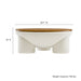 Modway Tridome Round Boucle Upholstered Storage Coffee Table in White - Detail View
