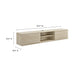 Modway Render 70" Faux Travertine Wall-Mount Media Console TV Stand Living Room Furniture in Brown - Detail View