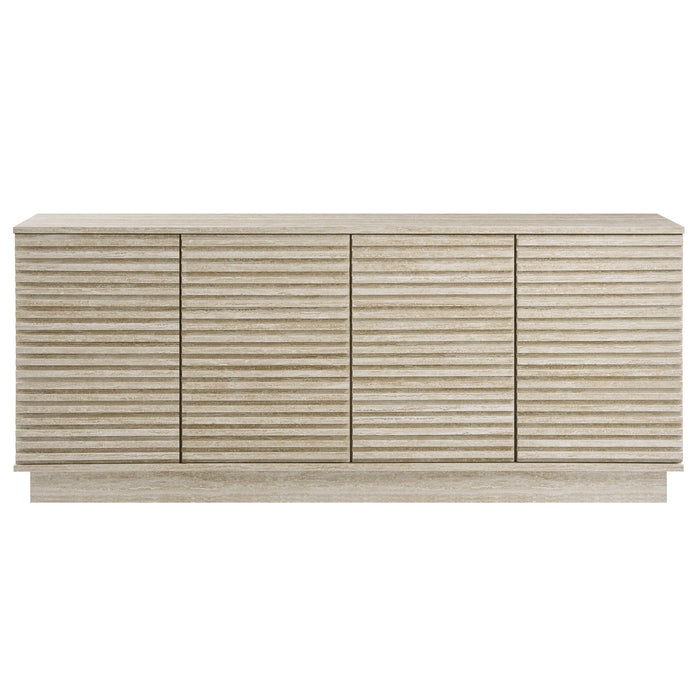 Modway Render 70" Faux Travertine Sideboard Cabinet TV Stand Storage Shelf - Features