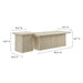 Modway Render Nesting Coffee Tables Set of 2 Living Room Furniture in Brown - Detail View