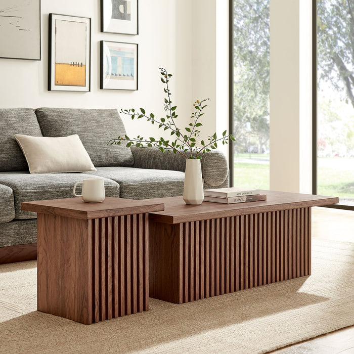Modway Render Nesting Coffee Tables Set of 2 Living Room Furniture - Installation View