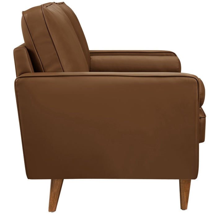 Valour Tufted Vegan Leather Loveseat - Modern Comfort, Chic Design, Perfect for Any Living Space