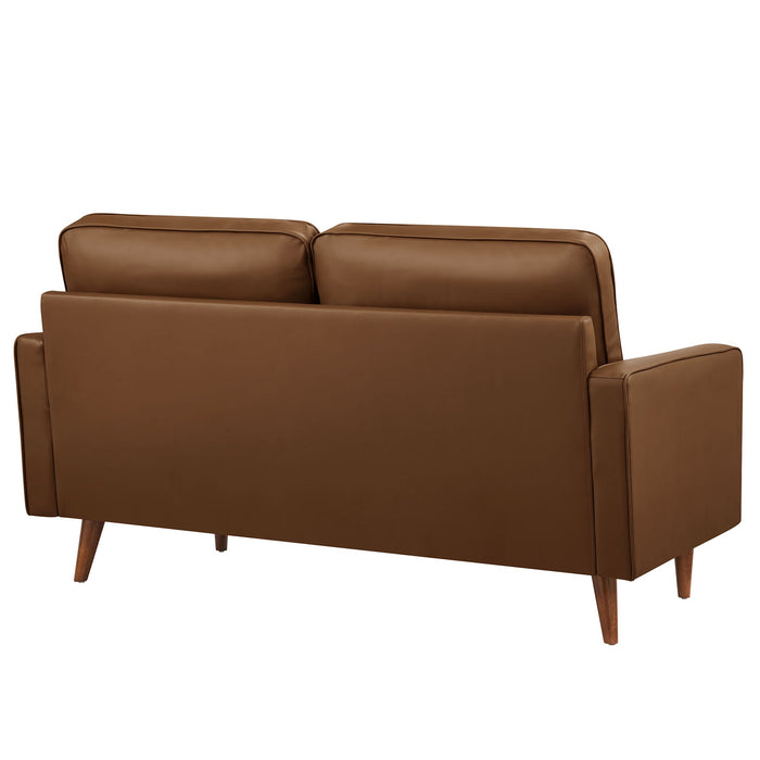 Valour Tufted Vegan Leather Loveseat - Modern Comfort, Chic Design, Perfect for Any Living Space