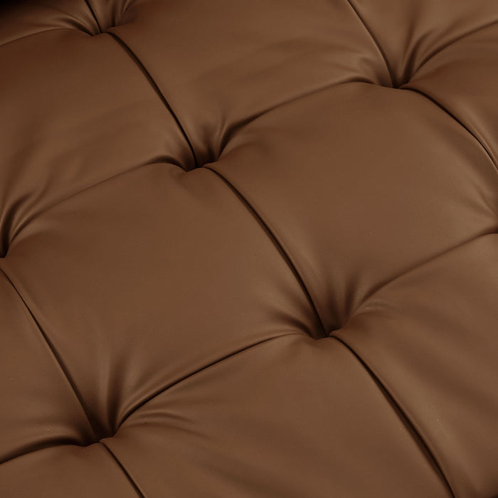 Valour Tufted Vegan Leather Loveseat - Modern Comfort, Chic Design, Perfect for Any Living Space