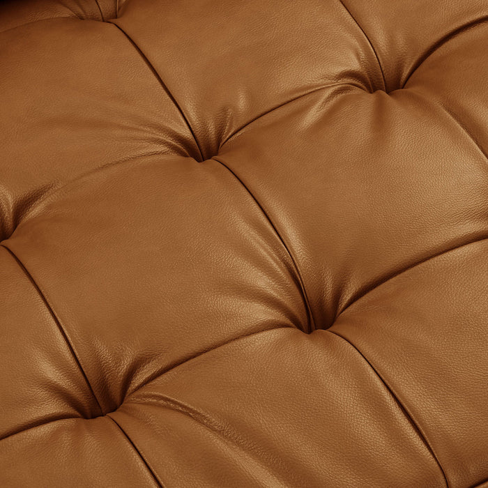 Valour Tufted Vegan Leather Loveseat - Modern Comfort, Chic Design, Perfect for Any Living Space