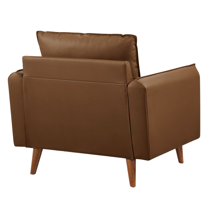 Revive Upholstered Vegan Leather Accent Armchair