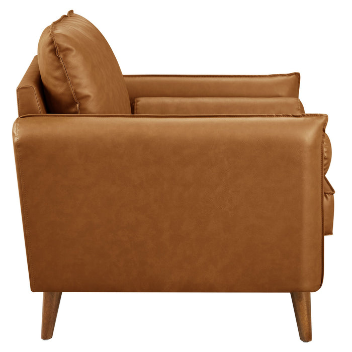 Revive Upholstered Vegan Leather Accent Armchair