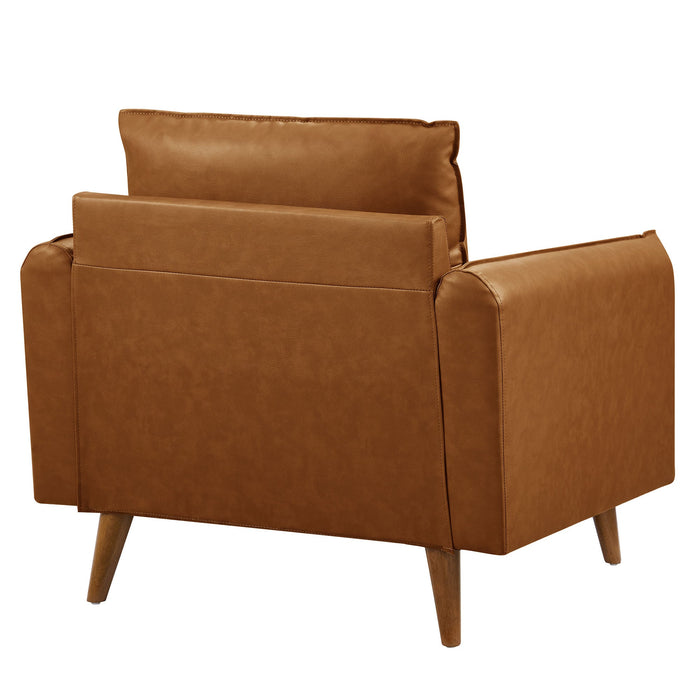 Revive Upholstered Vegan Leather Accent Armchair