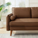 Revive Modern Vegan Leather Loveseat with Plush Pillows for Chic Living Room Comfort and Style - view 18