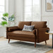 Revive Modern Vegan Leather Loveseat with Plush Pillows for Chic Living Room Comfort and Style - view 17