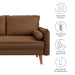 Revive Modern Vegan Leather Loveseat with Plush Pillows for Chic Living Room Comfort and Style - control panel detail