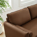 Revive Upholstered Vegan Leather Sofa Brown
