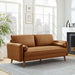 Revive Upholstered Vegan Leather Sofa Tan