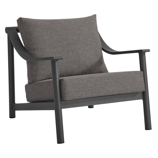 Terrace Outdoor Patio Aluminum Accent Armchair Carbon Graphite