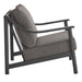 Terrace Outdoor Patio Aluminum Accent Armchair Carbon Graphite