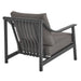 Terrace Outdoor Patio Aluminum Accent Armchair Carbon Graphite
