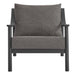 Terrace Outdoor Patio Aluminum Accent Armchair Carbon Graphite