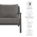 Terrace Outdoor Patio Aluminum Accent Armchair Carbon Graphite
