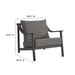 Terrace Outdoor Patio Aluminum Accent Armchair Carbon Graphite