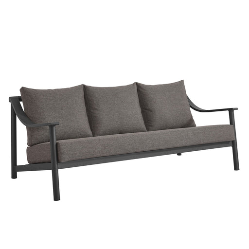 Terrace Outdoor Patio Aluminum Sofa Carbon Graphite