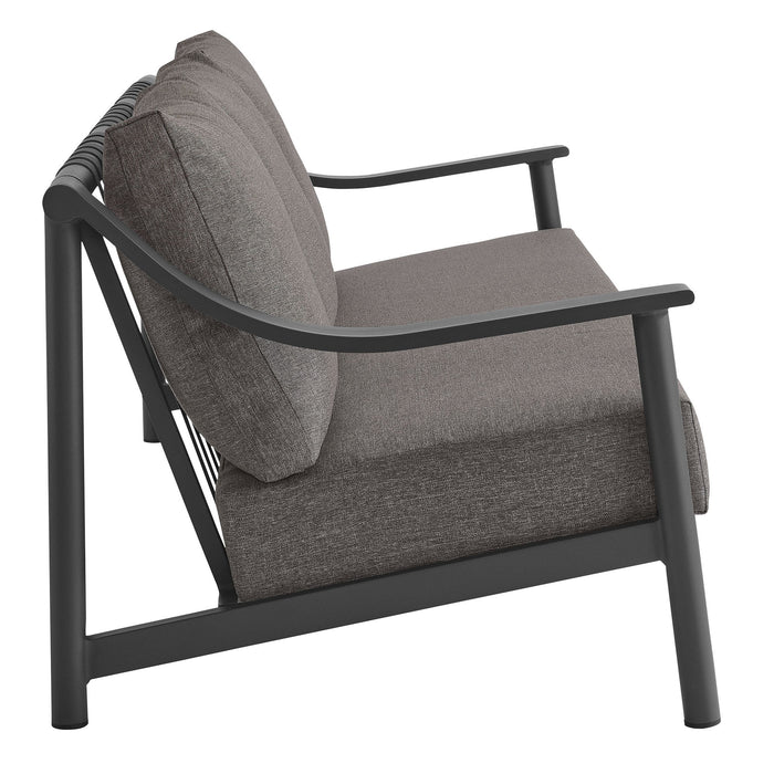 Terrace 4-Piece Outdoor Patio Aluminum Furniture Set Carbon Graphite