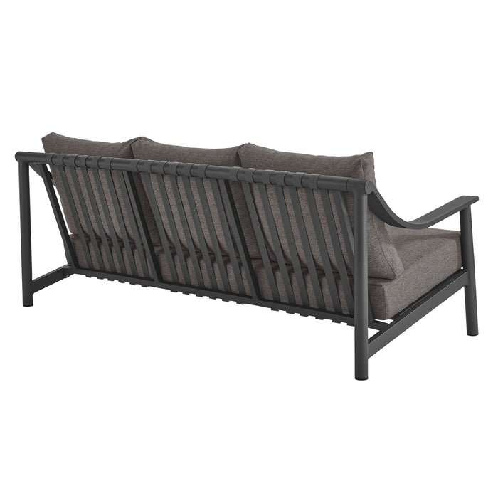 Terrace Outdoor Patio Aluminum Sofa Carbon Graphite