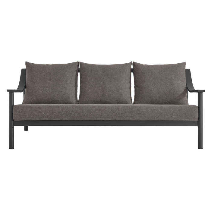 Terrace Outdoor Patio Aluminum Sofa Carbon Graphite