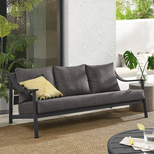 Terrace Outdoor Patio Aluminum Sofa Carbon Graphite