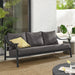 Terrace Outdoor Patio Aluminum Sofa Carbon Graphite