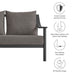 Terrace Outdoor Patio Aluminum Sofa Carbon Graphite
