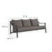 Terrace 4-Piece Outdoor Patio Aluminum Furniture Set Carbon Graphite