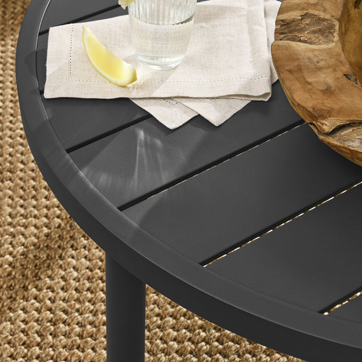 Terrace 35" Outdoor Patio Aluminum Round Coffee Table Graphite