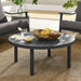 Terrace 35" Outdoor Patio Aluminum Round Coffee Table Graphite