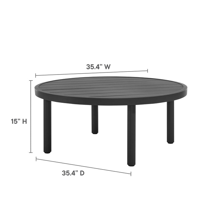 Terrace 4-Piece Outdoor Patio Aluminum Furniture Set Carbon Graphite