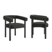 Nautica Outdoor Patio Aluminum Dining Armchairs Set of 2 Charcoal Graphite
